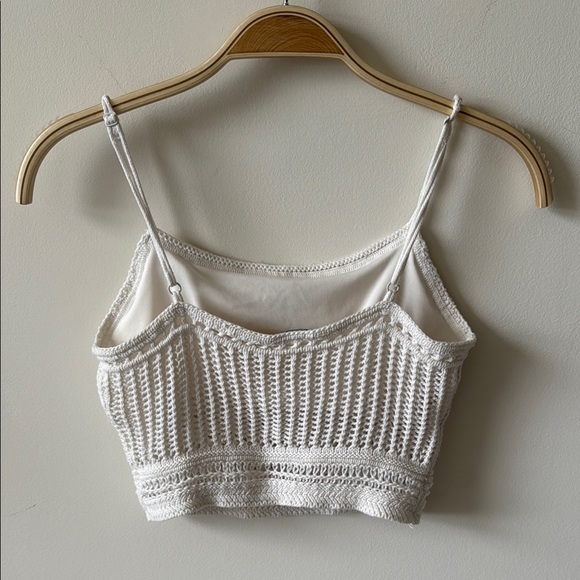 Abercrombie & Fitch Cream Crochet Crop Camisole - Picture 3 of 3